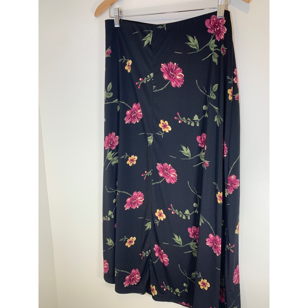 Jaclyn Smith Floral Maxi Skirt XL Cottagecore Vintage Aesthetic Women - Picture 3 of 6